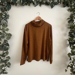 Athleta Athletic Uptempo II Hoodie Sweatshirt Heathered Brown Size M